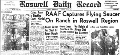 Ritaglio del Roswell Daily